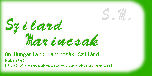 szilard marincsak business card
